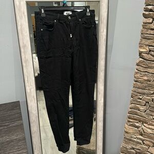 Paige black skinny jeans with stretch size 28